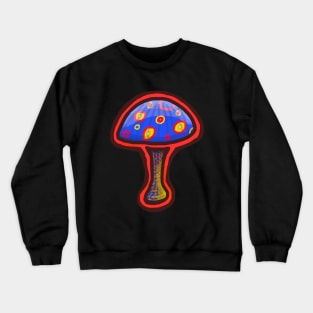 Red Blue Yellow Mushroom Crewneck Sweatshirt